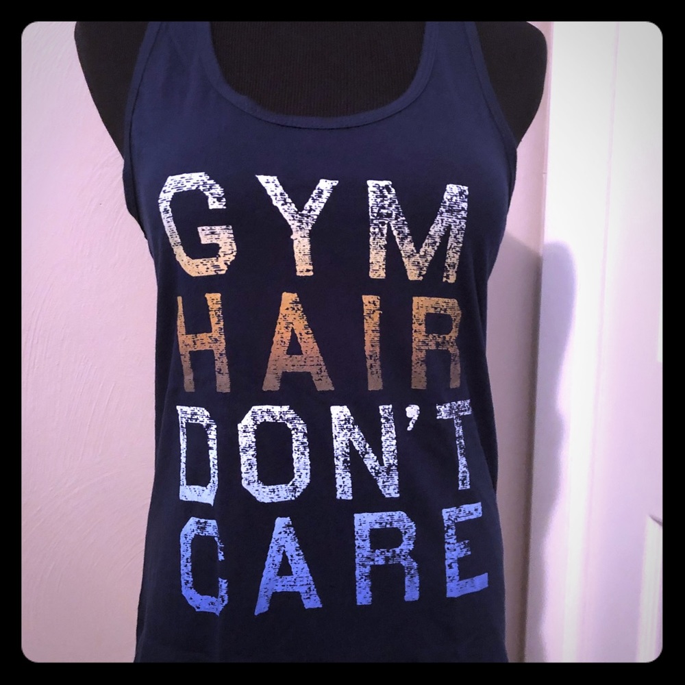 Racerback Tank Gym Hair Don’t Care